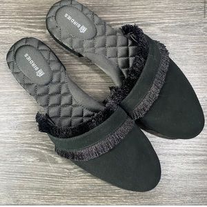 Birdies Black Fringe Ani Slides